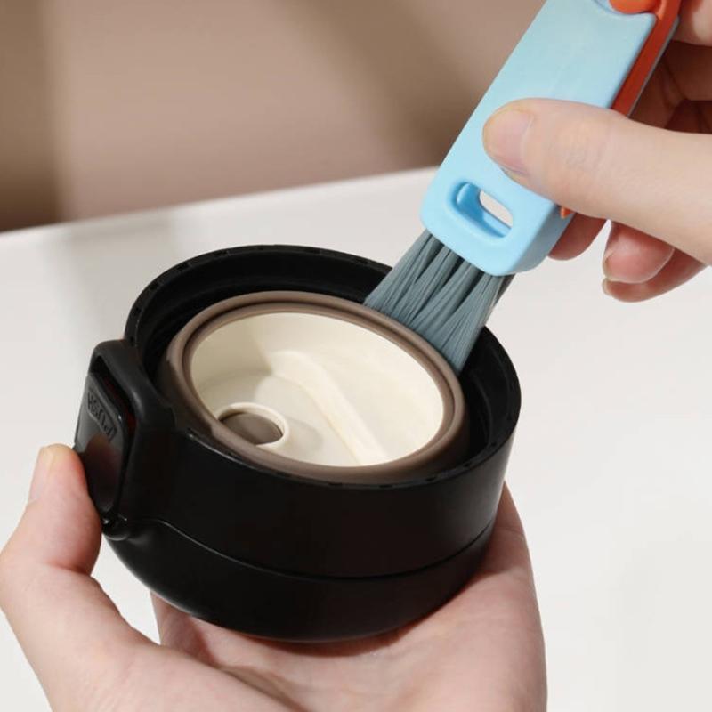 User friendly Cup Lid Cleaner 3 Way Design Scraping Scrubbing Wiping Kitchenwares Plastic Tool