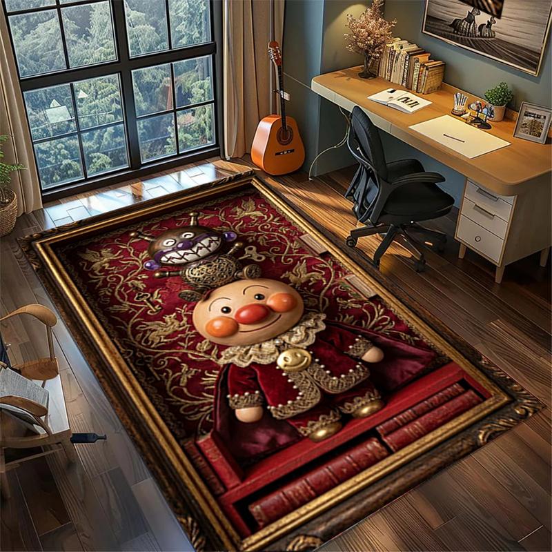 Washable Large Area Rug Bread Superman Non Slip Floor Mat Carpet Gamer Room Bedroom Decor
