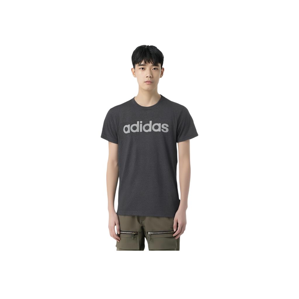Adidas Neo Lifestyle Casual Series Fashion Simple Round Neck Pullover Short Sleeve T-Shirt Men T-Shirts Gray CV9323