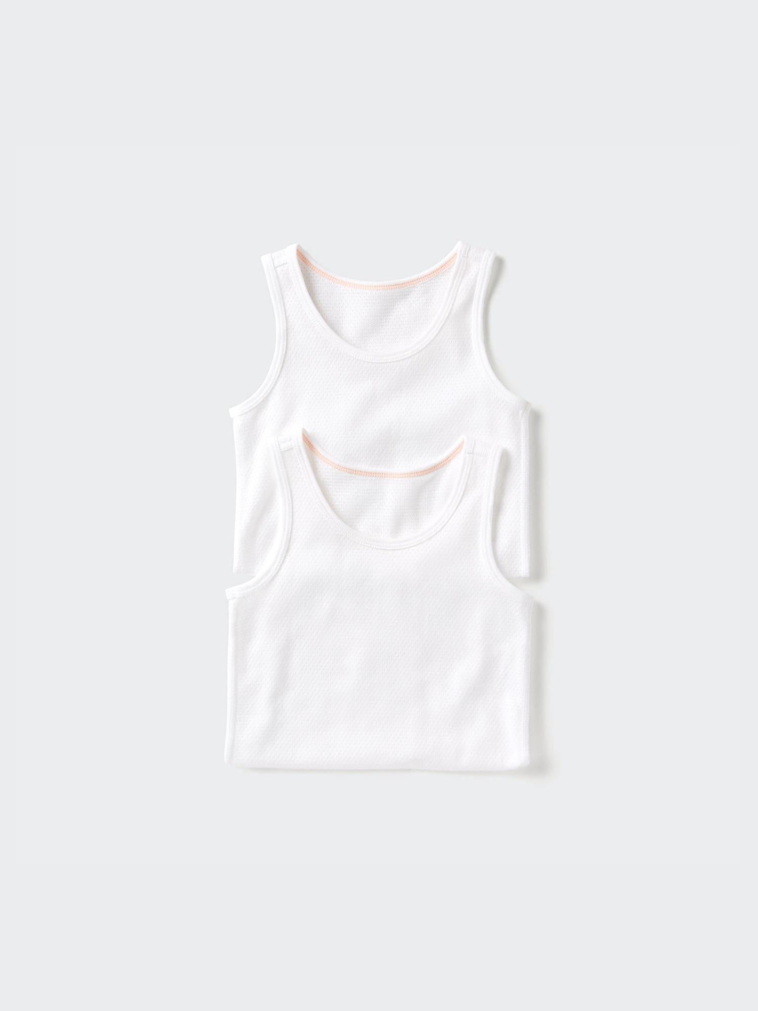 

Uniqlo Топ-майка из хлопковой сетки Bt, 2 шт., простой узор 00 WHITE/BABY 120