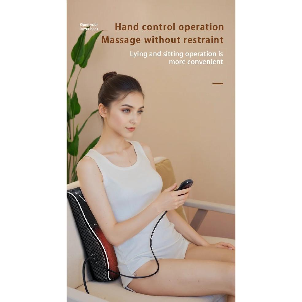 Manufacturer Direct Electric Shiatsu Head Neck Cervical Ttraction Body Massager Car Back Pillow with Heating Vibrating Massage D