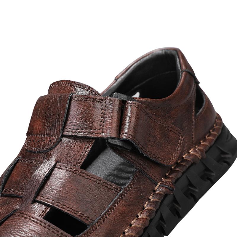 Summer Men's Leather Sandals Casual Shoes Outdoor Sport Sandals
