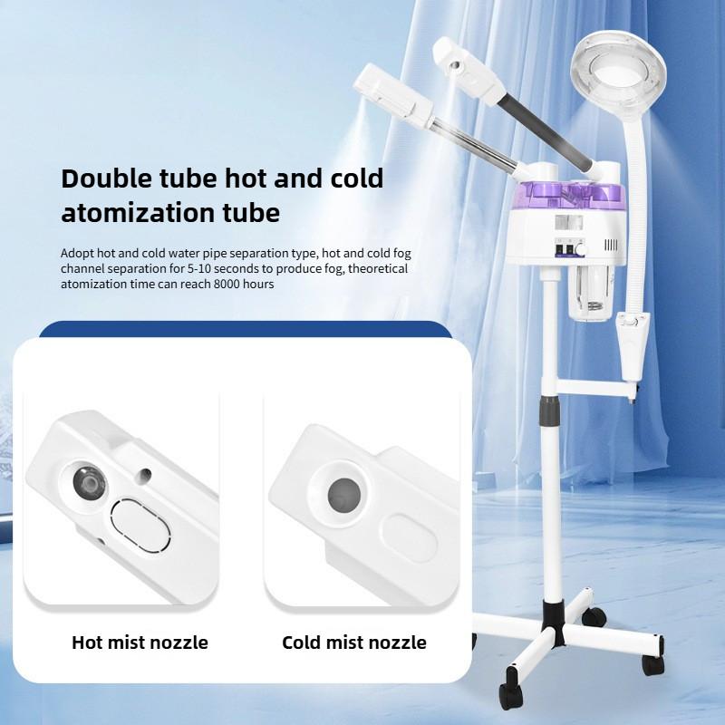 Beauty Salon Cold And Hot Sprayer Double Tube Facial Steamer Professional Moisturizing Spray Face Beauty Instrument