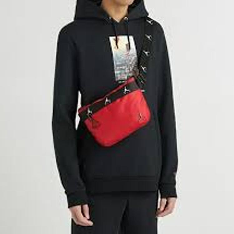 New Jordan Coated Canvas Fanny Pack Sling Bag Shoulder Bag Crossbody Bag Regular Unisex Red 9A0329-R78