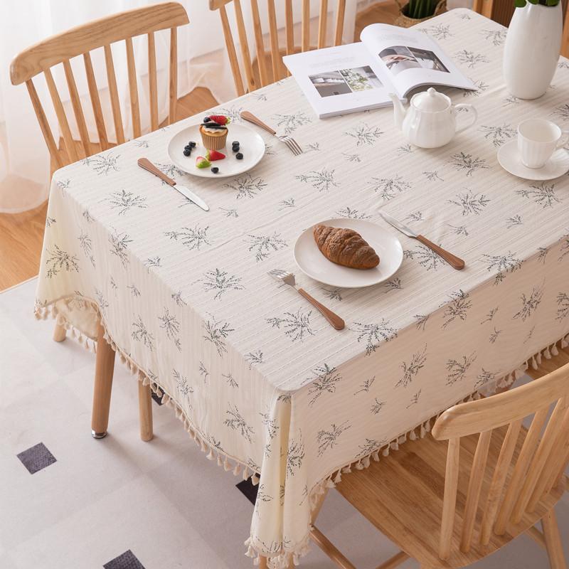 Pastoral Small Fresh Cotton Jacquard Printing Cream Style Sunflower Rectangular Tablecloth Coffee Table Dining Table Cloth Cover Towel