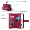 Leather Case For Honor X5c Plus 4G / X5c 4G / Play10A 4G Zipper Pocket Wallet Phone Cover with Straps