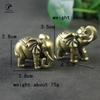 Solid Copper Lucky Elephant Small Ornaments Brass Blessing Elephants Miniature Figurine Antique Bronze Animal Statue Craft Decor