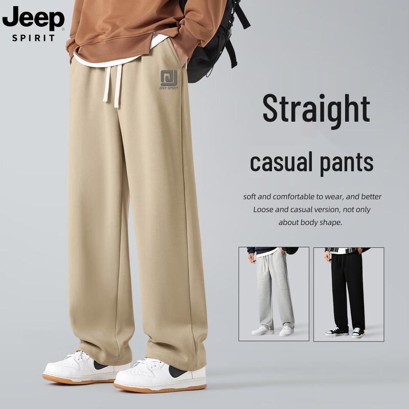 JEEP SPIRIT Men's 2025 Straight-Leg Casual Sport Trousers