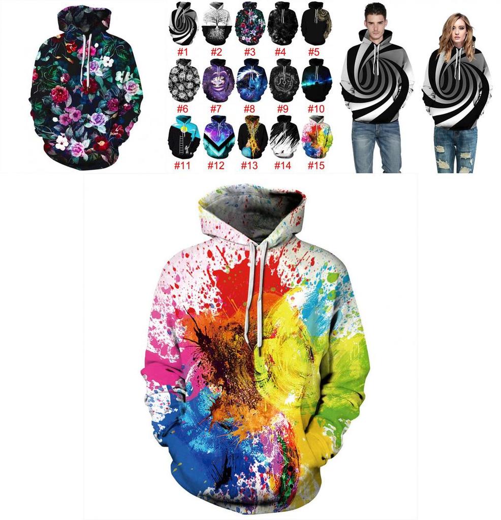 Premium Women/men 3d Whirl Hypnosis Print Galaxy Hoodie Sweatshirt For Ultimate Comfort And Style