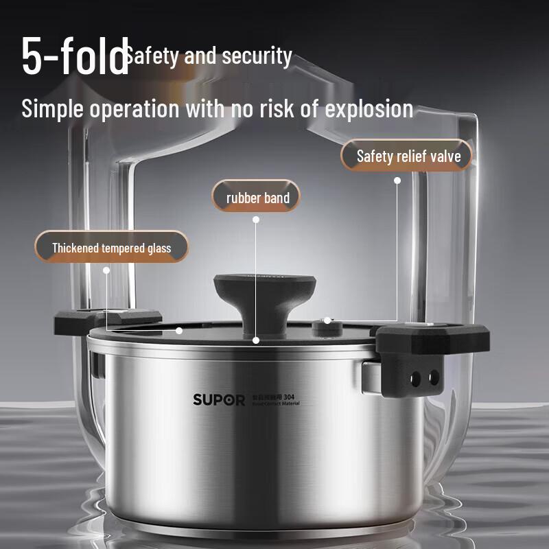 

Supor 304 Stainless Steel Micro-Pressure Soup Pot
