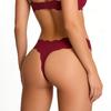 4 Stück Nahtlose Damen-Tangas Sexy Eisseide Wellengürtel Höschen Niedrige Taille Unsichtbarer G-String Dehnbarer T-Rücken Atmungsaktive Lingerie
