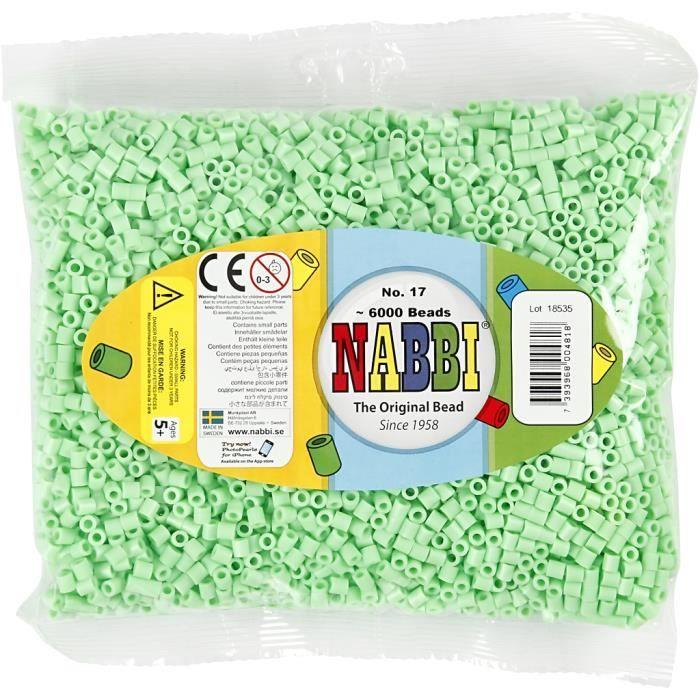 Perles à repasser - NABBI - Classiques - Vert - Pour enfants - Réf 751171