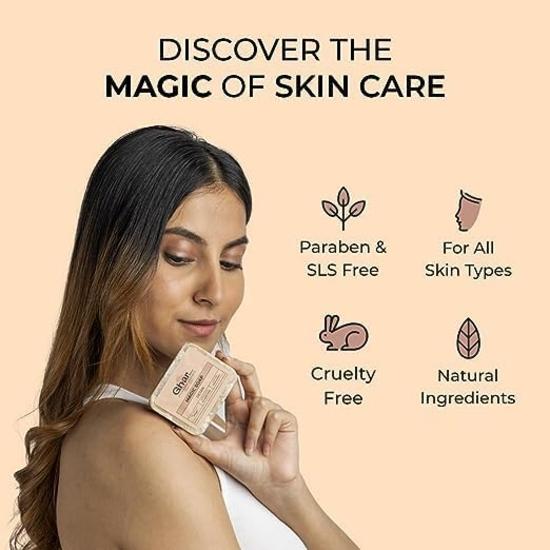 GHAR SOAPS Magic Soap Sandal Wood And Saffron Bath Soap For Glowing Brightening And Refreshing Skin Natural  and Grime (Pack of 12 (100 Gm)