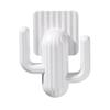 Plastic White Cactus Double Hooks For Door Wall Mounting Modern Decor Tools