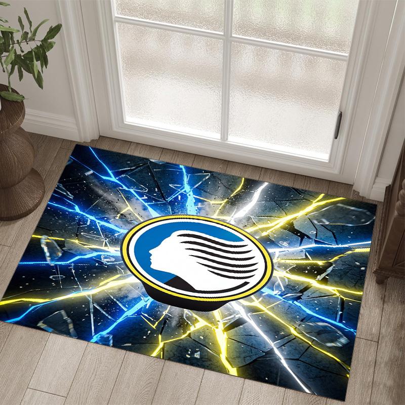 Atalanta FC Design Crystal Velvet Carpet Cozy Non?Slip Printed Rug For Bedroom Living Room Entrance