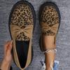 Fashion Leopard Faux Suede Loafers Shoes for Women Plus Size Platform Shoes Woman Bowknot Decoration Slip On Casual Shoes Mujer