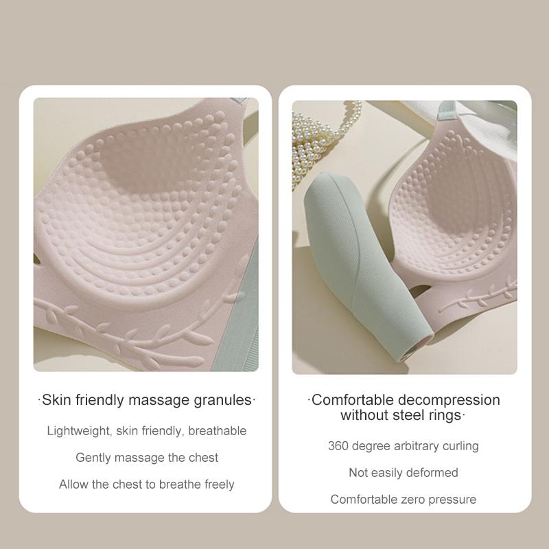 1Pc Seamless Comfortable Large Size Sexy Bra Slimming Nylon Ultrathin Double Shoulder Strap