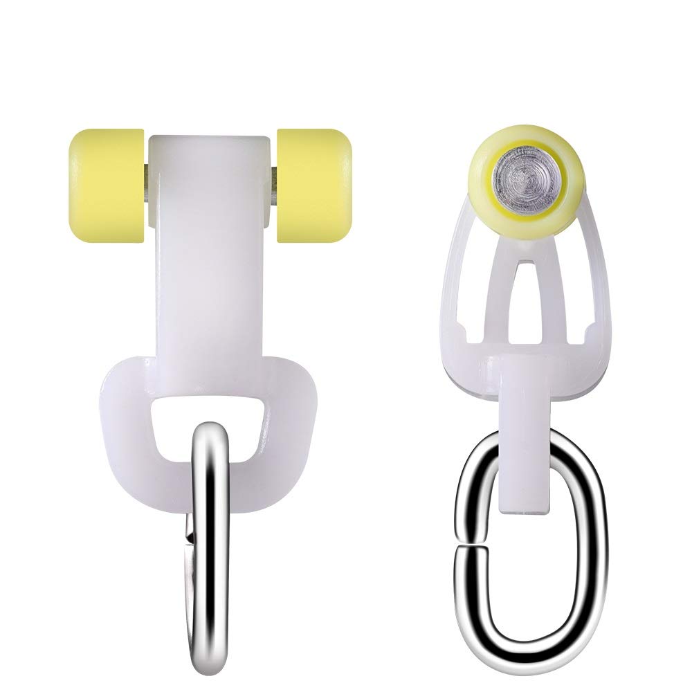 

RHINOCATS Ролик для штор диаметром Совместимый с Квадратным и Совместимый с Шириной Паза Упаковка 50 Загружаемый сзади Бегунок, Бегунок, Загружаемый сзади, 5.5