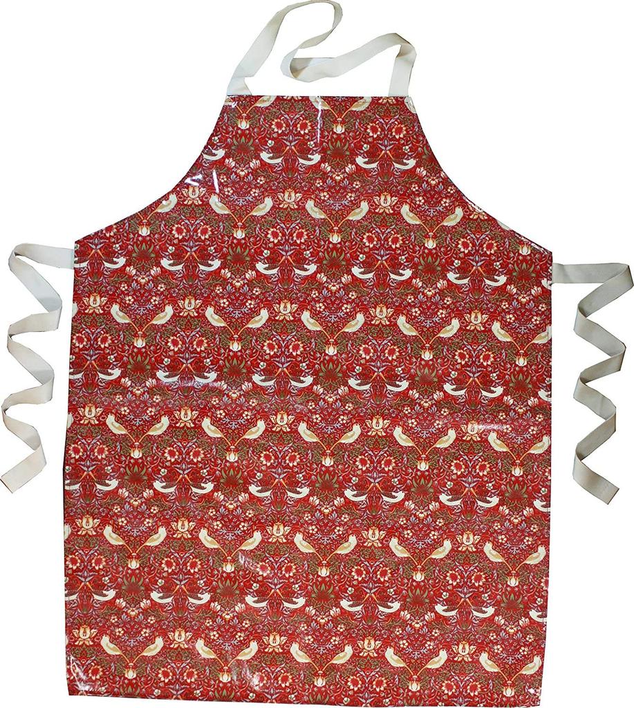 Morris Designs Waterproof Strawberry PVC Officially Licensed Apron, Thief, Red, Adult, Coated,