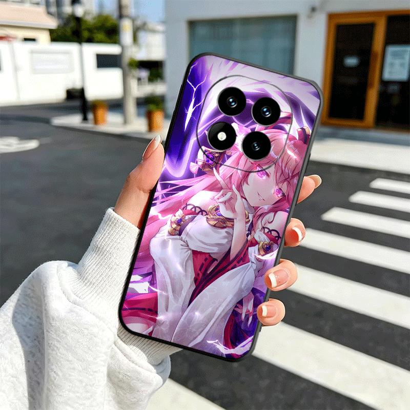 Genshin Impact Yae Miko Soft Phone Case for Xiaomi Redmi Note 12 13 14 15 Pro Plus 11 12S 11S 11T 10 4G Black Cover Back Shell