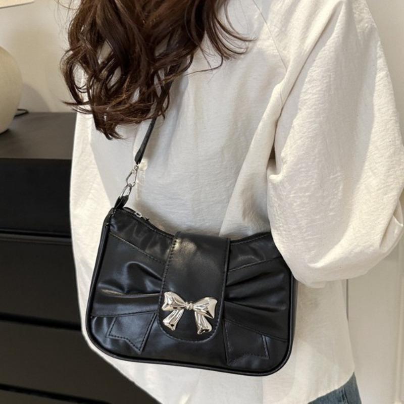 Všestranná dámská taška přes rameno s obloukem, francouzská niková taška do podpaží, malá čtvercová taška, skládaná taška, nová módní verze