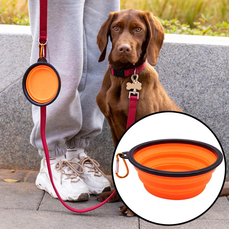 Outdoor Travel Portable Feeding Bowls Cat Dog Bowl Pet Items Dog Food Bowl Food Water Container Silicone Bowl Collapsible