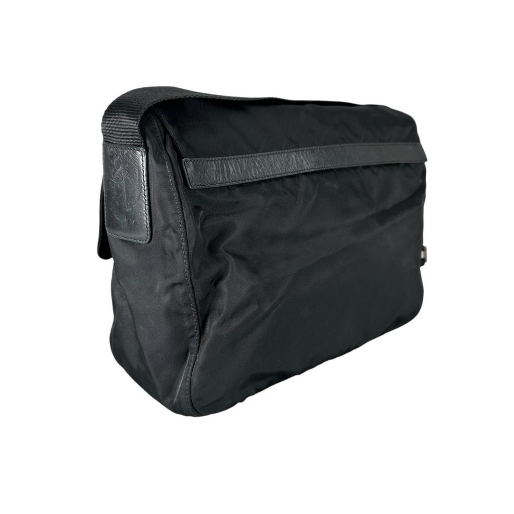 PRADA Triangular logo Messenger bag black Women used