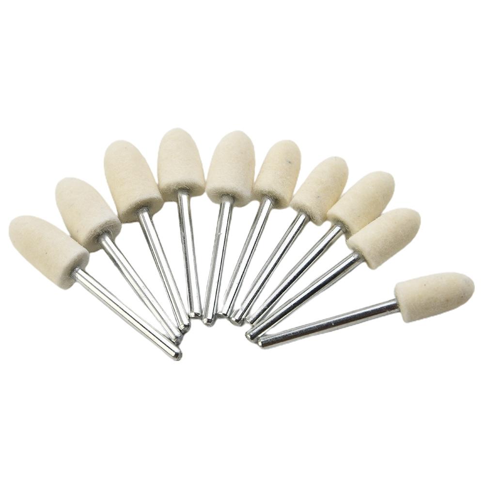 Fixture Felt Buffing Wheels Power Tool 25pcs Parts White Silver Polishing