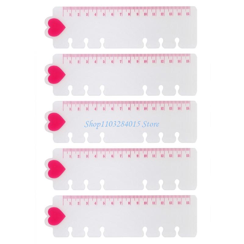 R6FF 5Pcs 6 Hole Pre-Punched Binder Divider with Ruler For Refillable Notebook