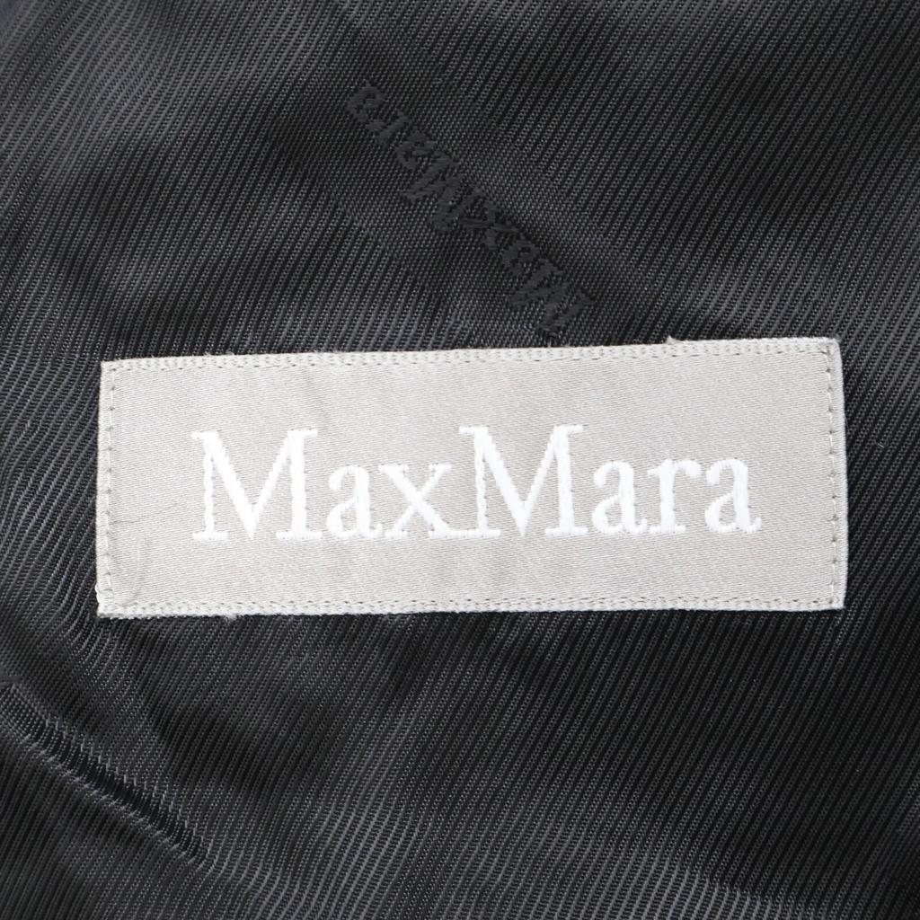 Max Mara 60161979 Black Alpaca Blend Wool Sleek Belted Coat coat 38 blackUsed