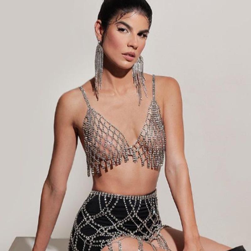 

Европейская и американская цепочка для тела со стразами, украшение для бикини для женщин