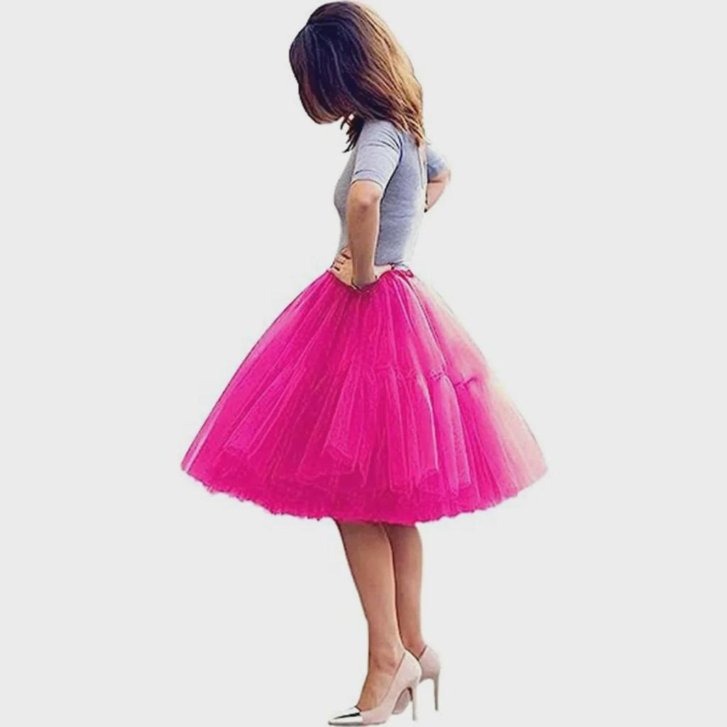 Gelber superflauschiger Tutu-Rock im Prinzessinnenstil – weicher weißer Mesh-Polyester-Gaze-Rock