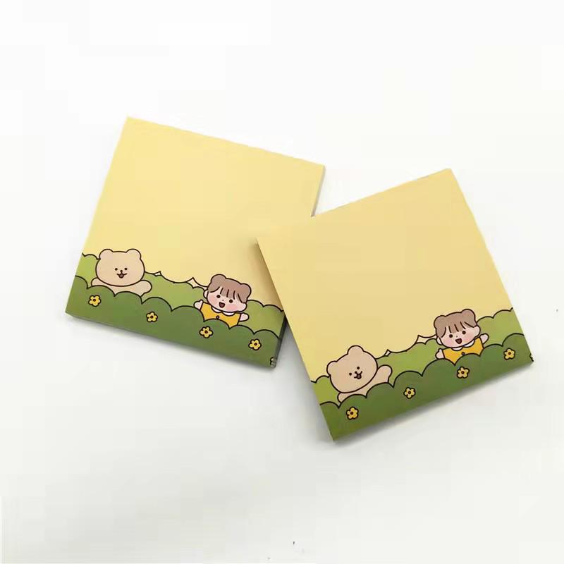 Korean Style Forest Girl Tearable Sticky Notes Pad - Mini Portable Memo Notebook