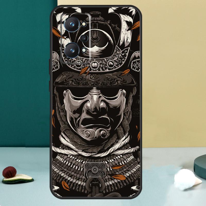 Samurai Mask Warrior Helmet For Realme GT 7 Pro GT 5 6 6T C67 C61 C55 C53 C51 C21Y C25S C75 10 11 12 13 14 Pro Plus Case