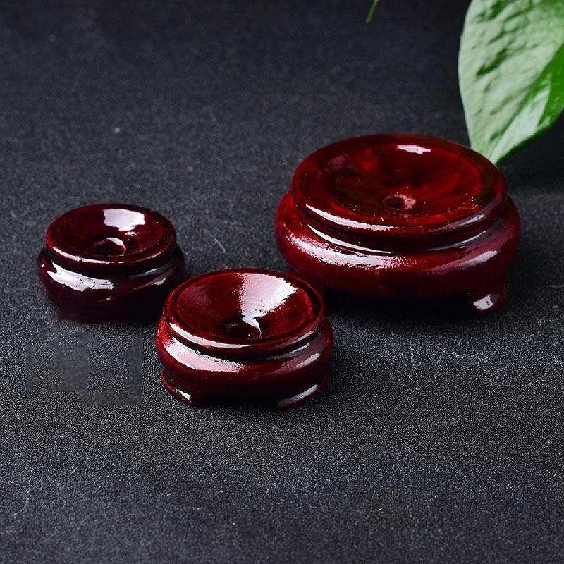 Natural Wooden Crystal 1Pcs Retro Ball Base Durable Pest Control Collection Home Decor Sphere Stand Bracket Holder Decoration