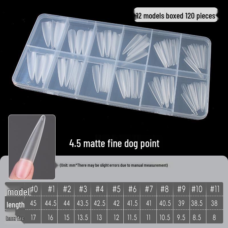 Ultra-Thin Frosted Dog Nail Tips - Full & Half Cover, No Filing Needed, Super Long, T-Shaped Design