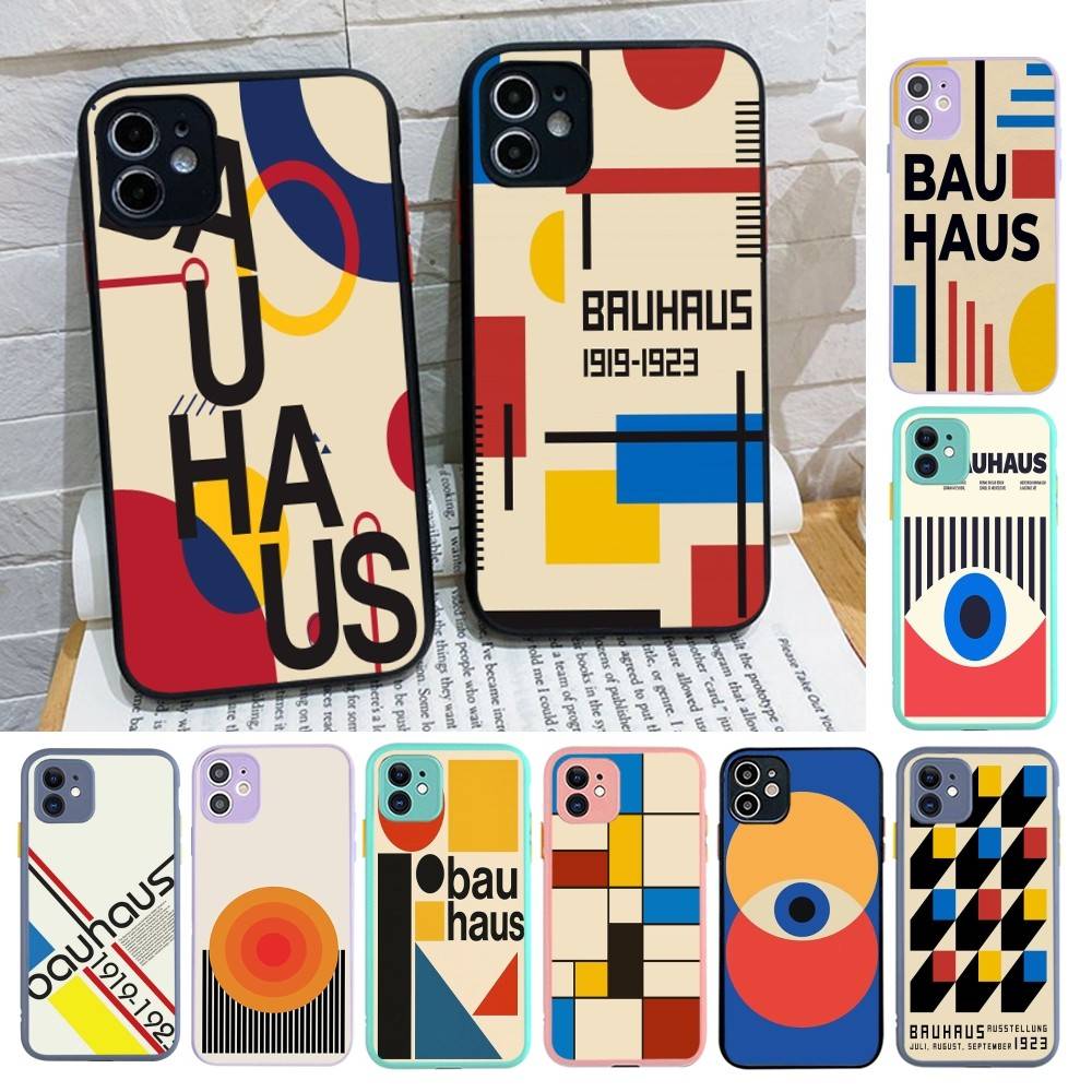 B-Bauhaus Fashion Retro Art For IPhone 16 15 14 13 12 11 Pro Max X XS MAX Plus Translucent Black Phone Cover