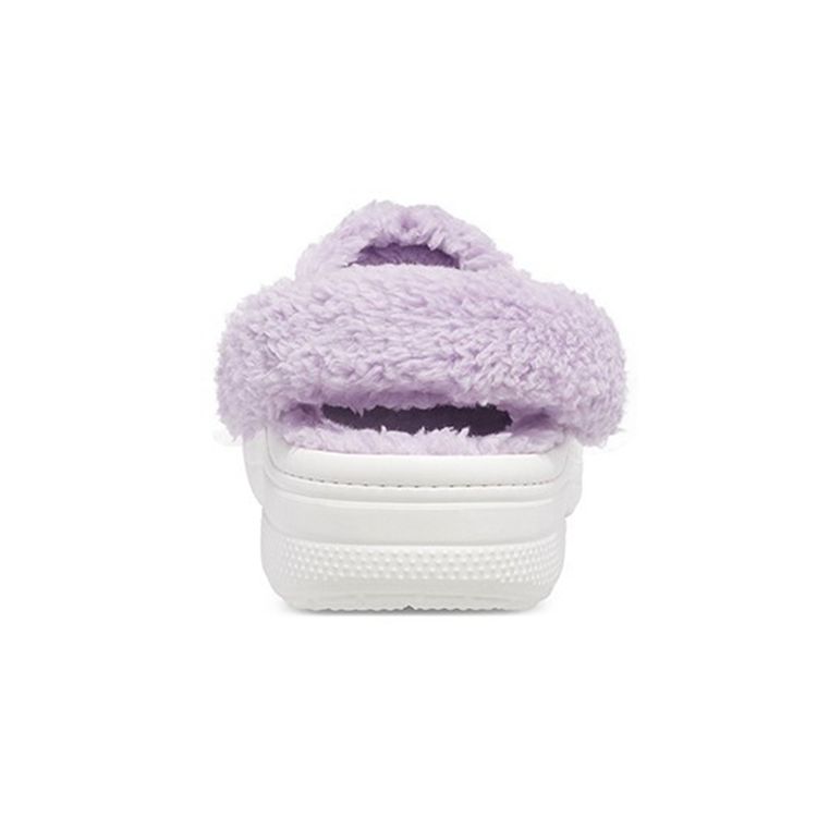 Crocs Classic Clog EVA Comfortable Breathable Casual Sports Sandals Unisex Sandals White Purple 206633-577