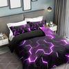 Comforter Cool Grid 3D Visual Effect Printing Vibrant Color Scheme Style Bedding Polyester Comfortable