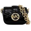 New MICHAEL KORS Carmen Artificial Leather Earphone Case Crossbody Bag Extra Small Women's Black 35F2GNMN4A-001