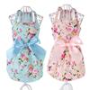 Pet Clothes - Flower Print Cotton Cute Pet Dress Cat Dog Costume Outfit Clothes