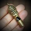 Brass Keychain Pure Copper Handmade Retro Personality Whistle  Pendant Children's Outdoor Survival Training Camp Whistle