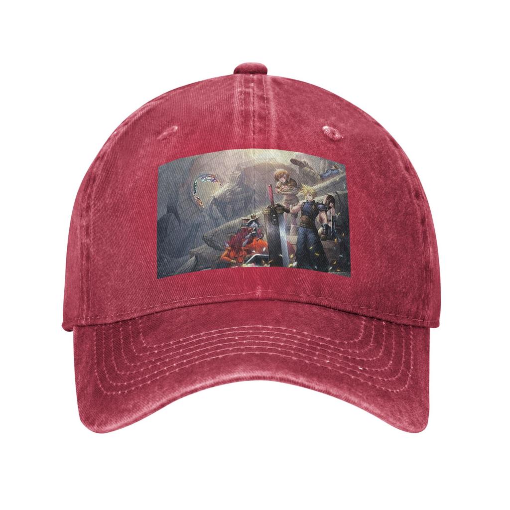 Tifa Lockhart-Final Fantasy 7 Ff7Remake Ffvii Final Washed Denim Cap Casual Baseball Caps Adjustable Hat Summer Baseball Hats