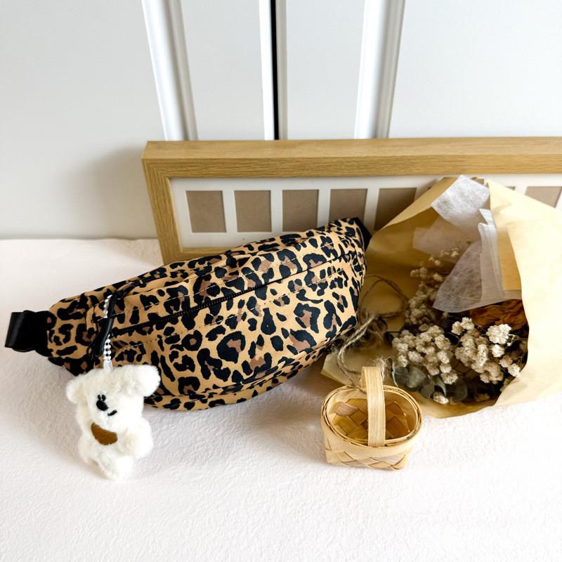 Cute Lightweight Cartoon Kids Chest Bag With Trendy Leopard And Zebra Patterns