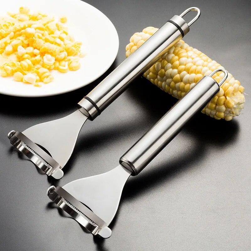Stainless Steel Corn Peeler Corn Planer Thresher Stripper Cutter Corn Shaver Melon Fruit Planer Sheller Home Kitchen Gadget Tool