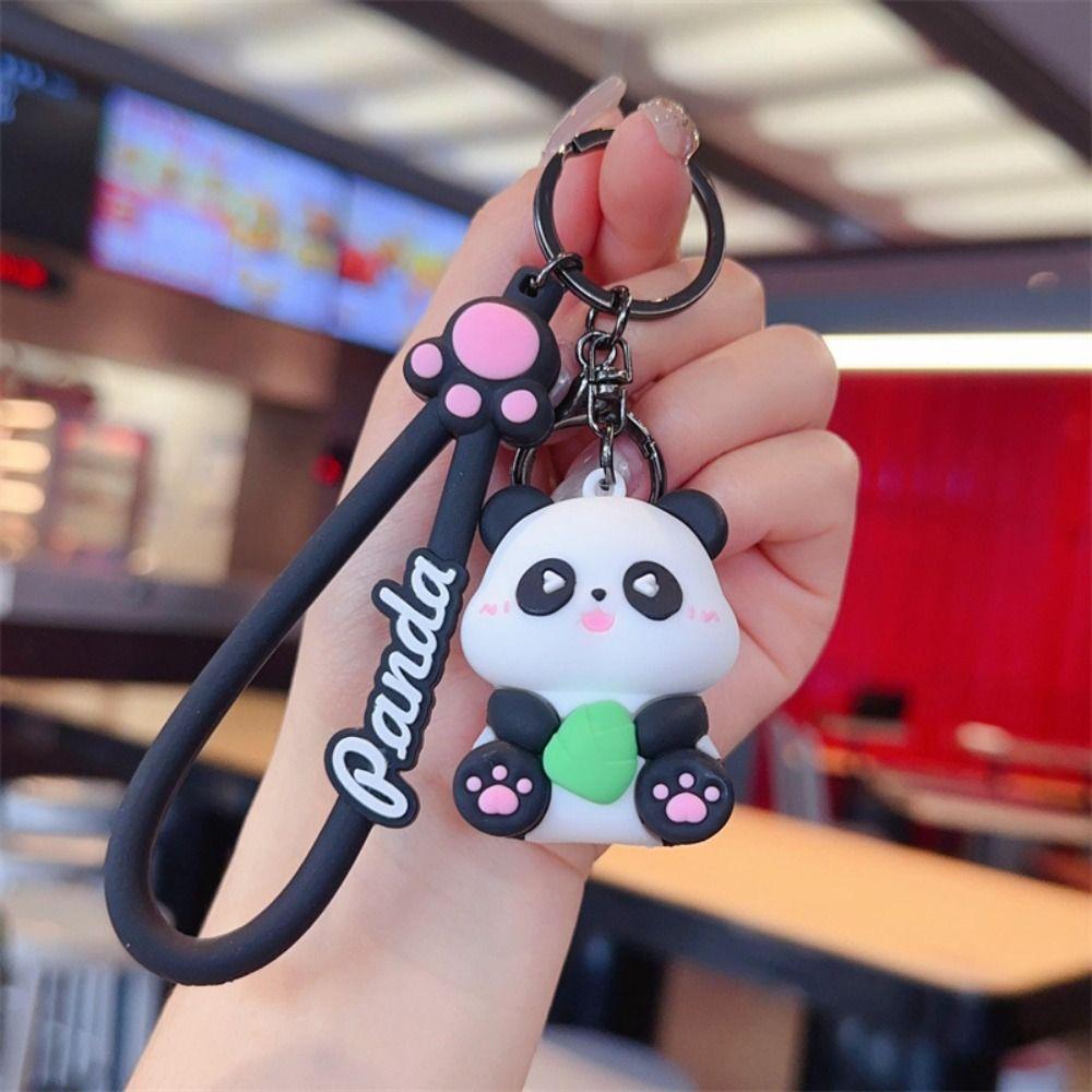 

Animal Panda Car Keychain Cartoon Lovely Panda Bag Pendent Creative Cute Panda Key Chain Gift
