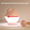 Wooden Fish Night Light Stress Relief Tap Lamp Cute Glow Bedside Lamp USB Charging Sleep Companion Interactive Toy