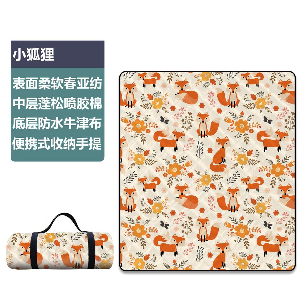 Ultrasonic Picnic Mat Thickened Camping Floor Mat Portable Beach Camping Mat Waterproof Outdoor Outing Cartoon Moisture-proof Mat