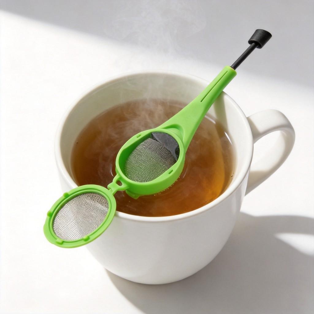 Modern Minimalist Tea Infuser Filter With Silicone Filter For Home Brewing And Tea Lovers