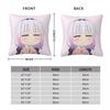 Anime Miss Kobayashis Dragon Maid Square Pillowcase Cushion Cover Pillow Case Throw Pillow Cover for Home Bedroom Car